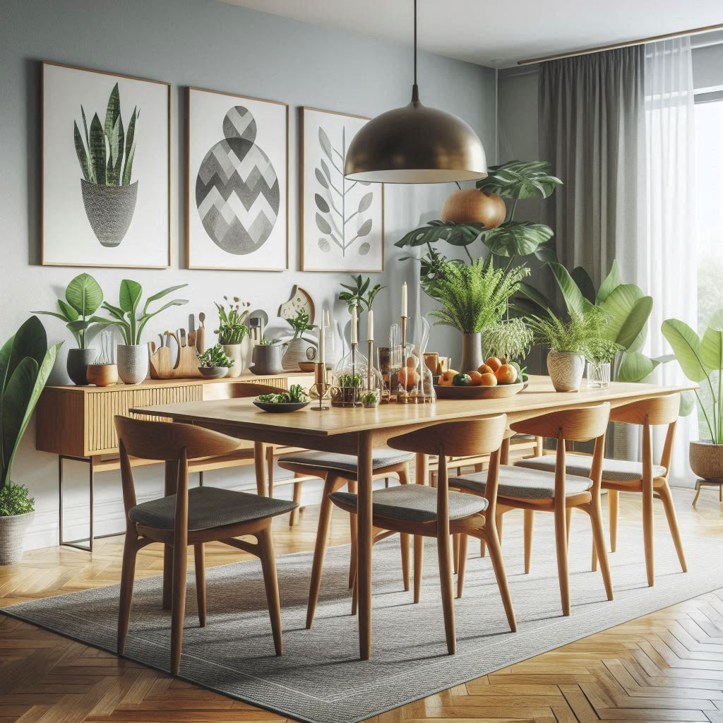 scandinavian mid century modern dining room