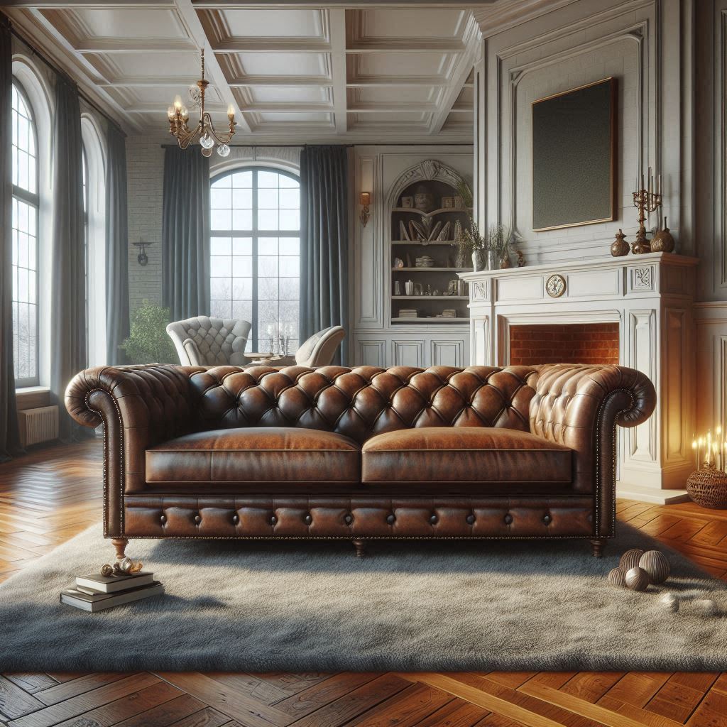 Classic chesterfield sofa