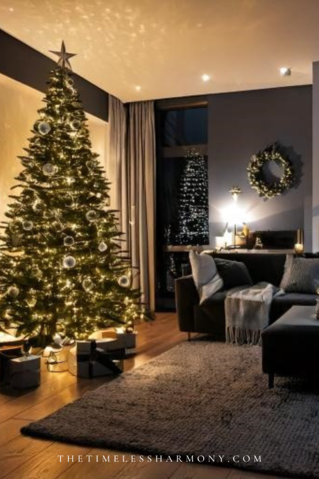 modern christmas decoration living room