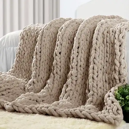 Chunky Knit Throw Blanket 50