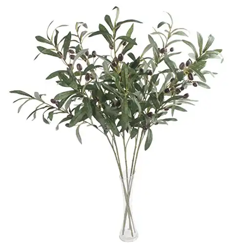 Artificial Olive Branch Stems, 5pcs, 28 Inch