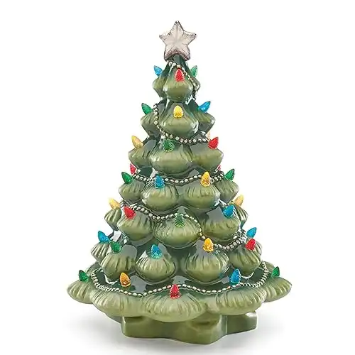 Lenox Treasured Traditions Green Light-Up Tree Figurine