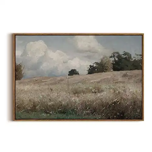 Framed Canvas Wall Art Vintage Decor