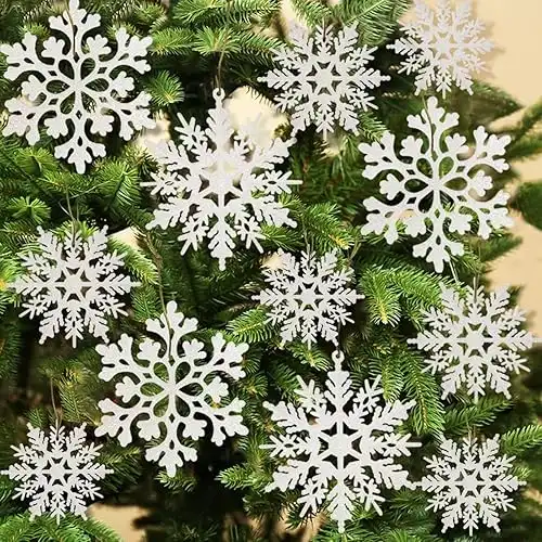 36 pcs Snowflakes Christmas Tree Decorations